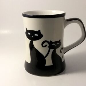 HuesNBrews Siamese Black White Cat Mug Cup